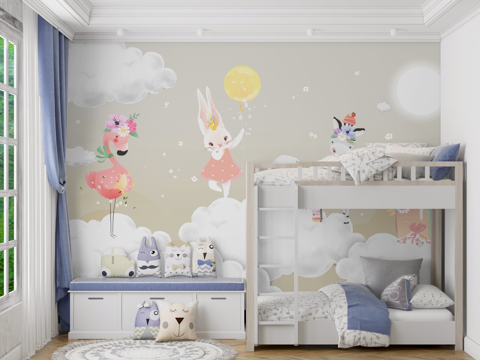 Papier peint Nuages blancs comme neige