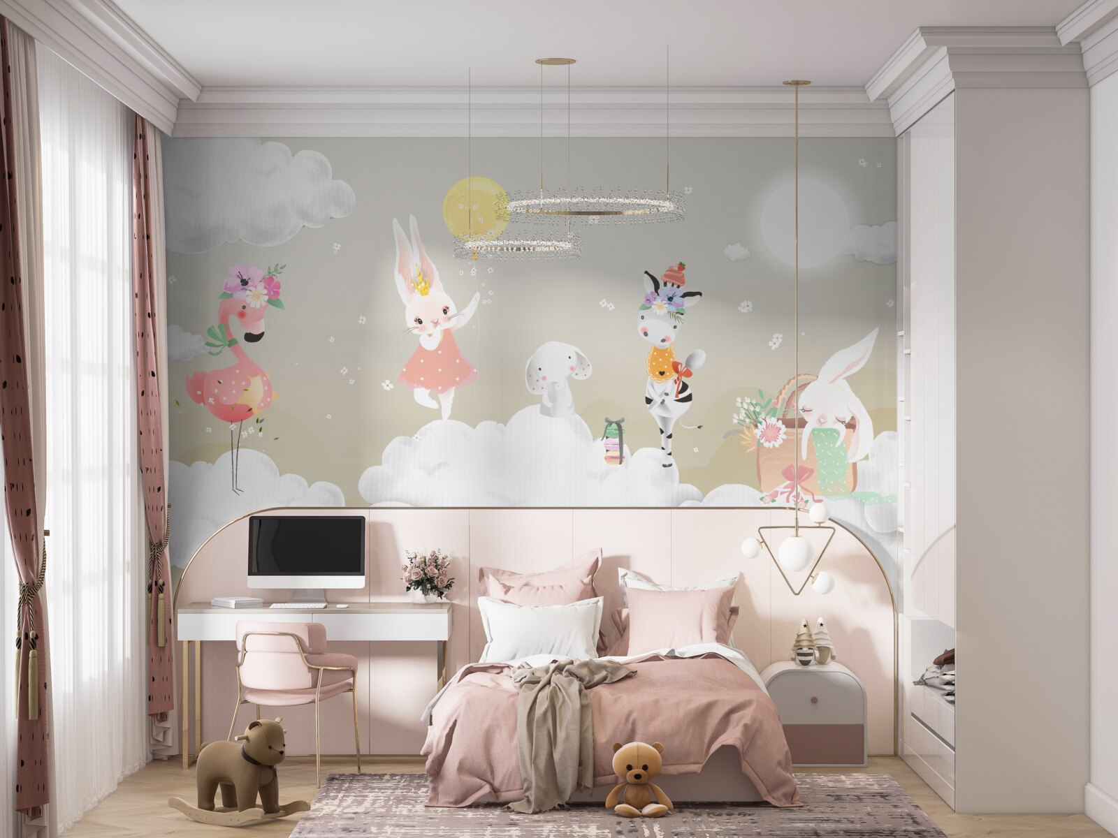 Papier peint Nuages blancs comme neige