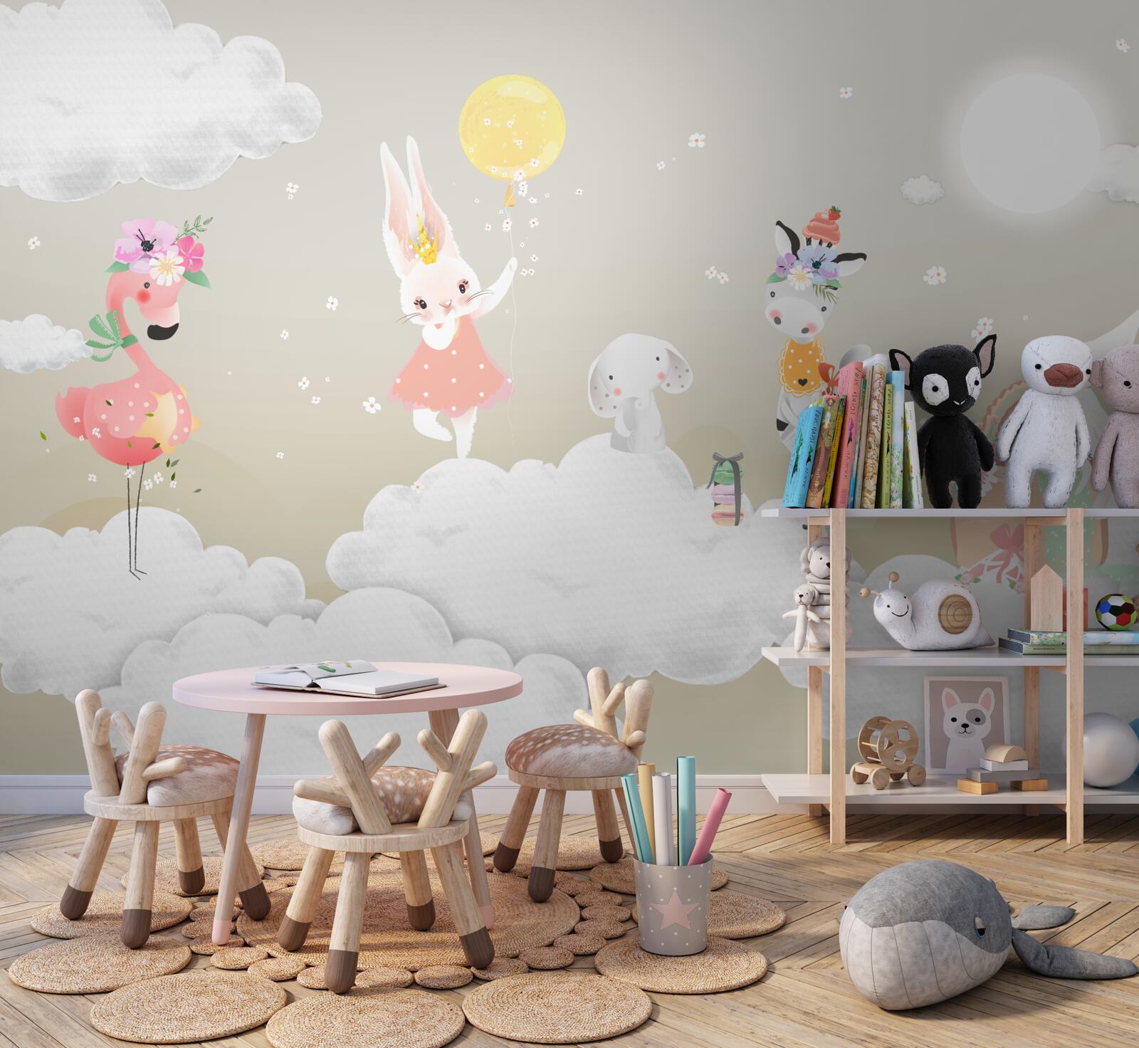 Papier peint Nuages blancs comme neige