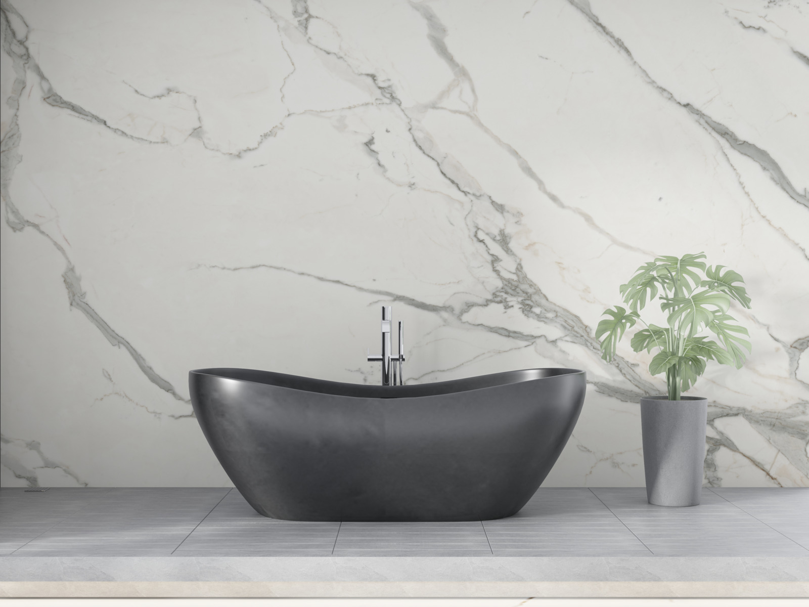 Papier peint marbre blanc comme neige