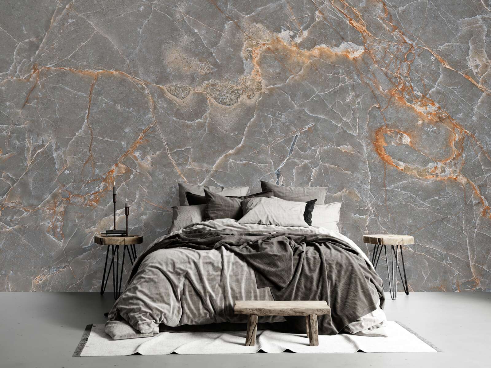 Papier peint marbre d'or et d'argent