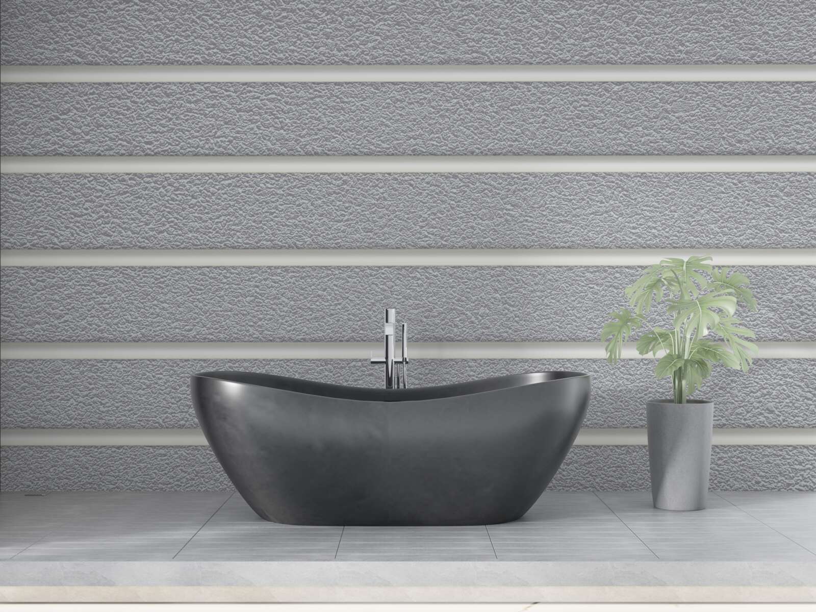 Papier peint rayures grises