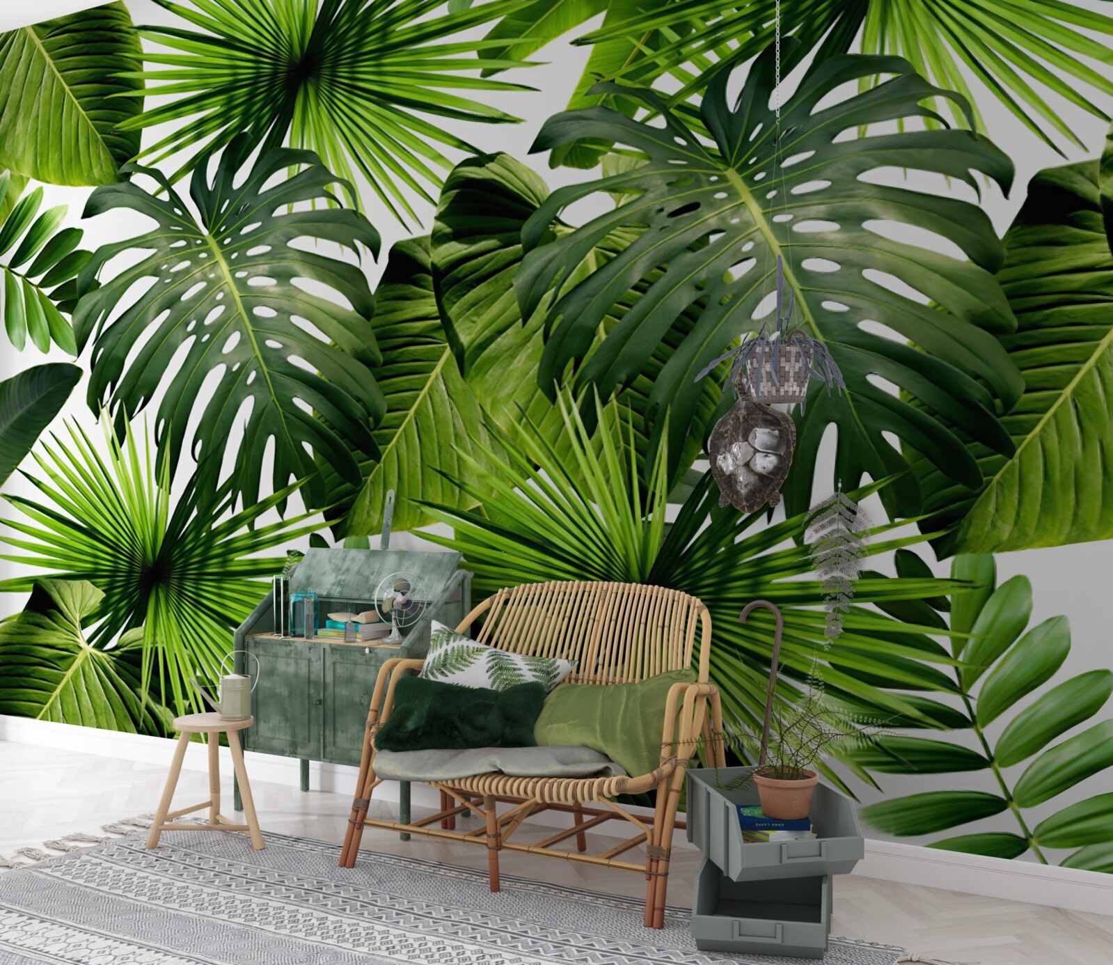 Papier peint Mur, feuille verte