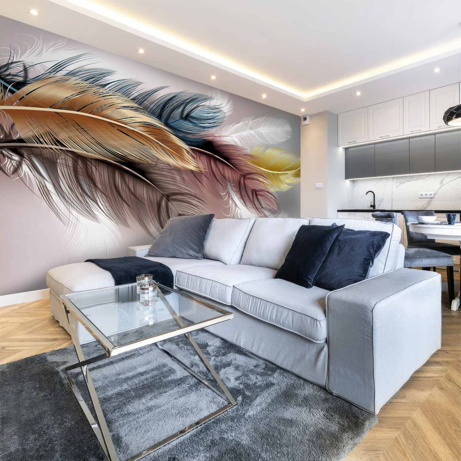 Papier peint crayon et aménagement intérieur