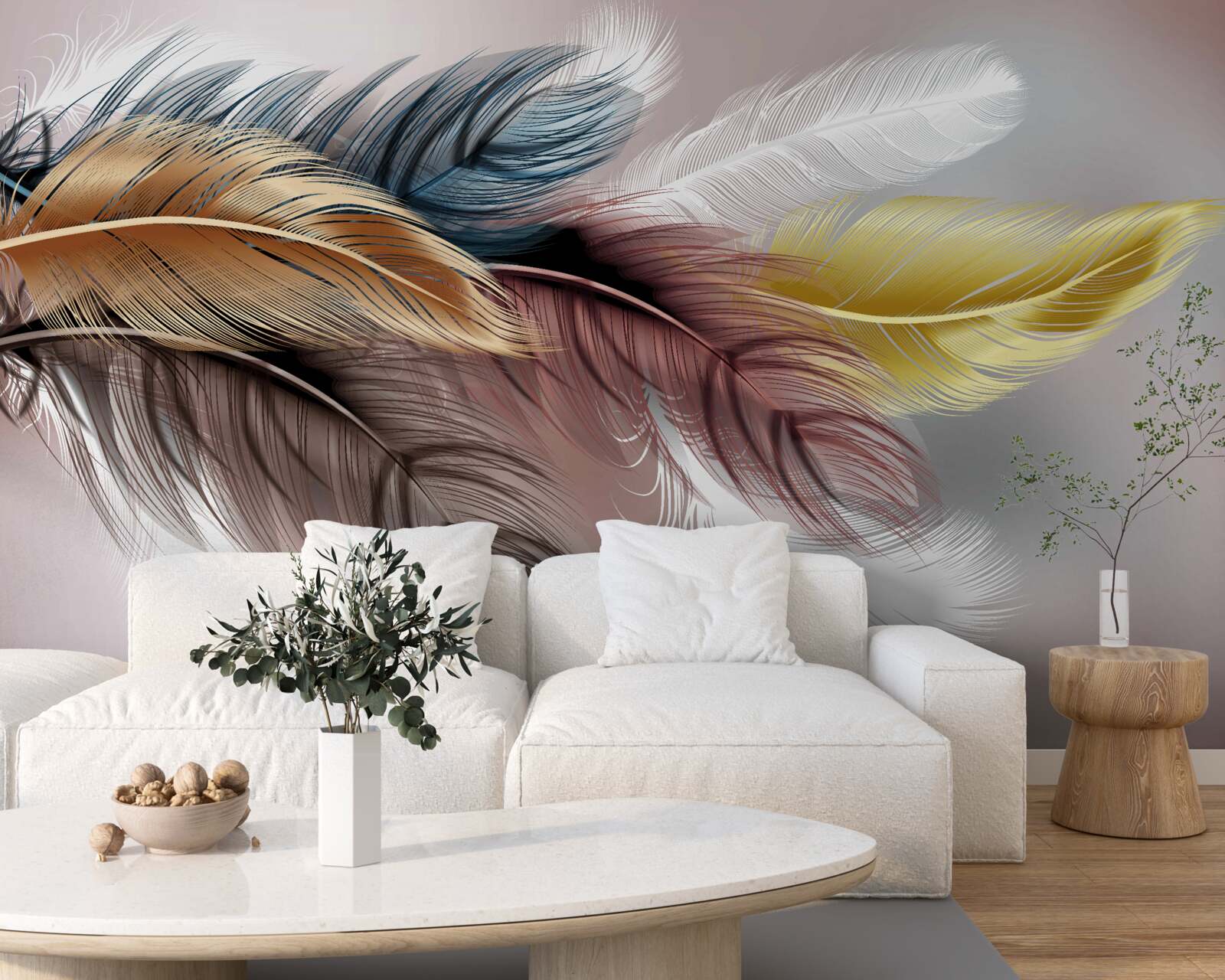 Papier peint crayon et aménagement intérieur