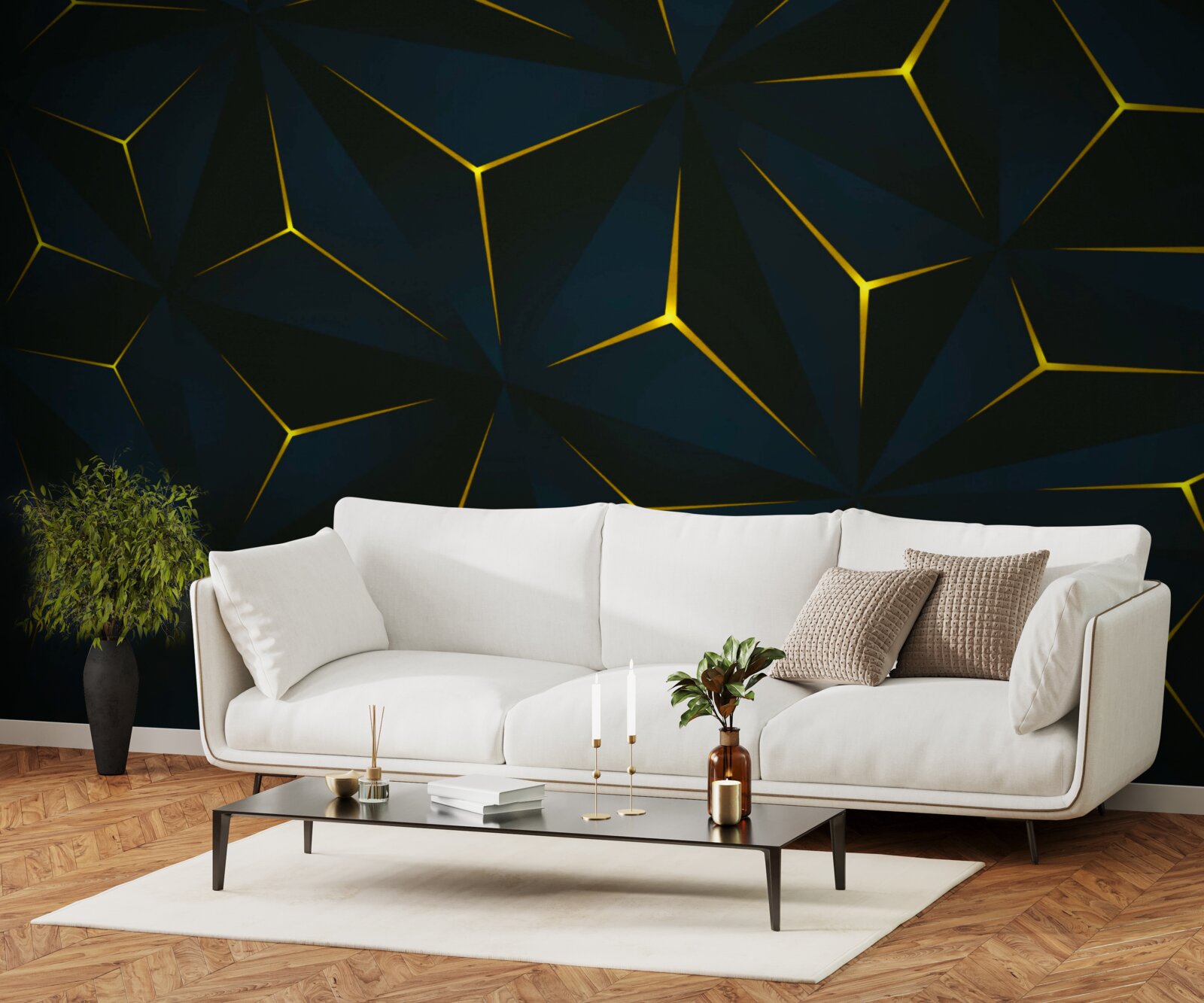 Papier peint les plaquettes en or dont l'intégrité a été compromise