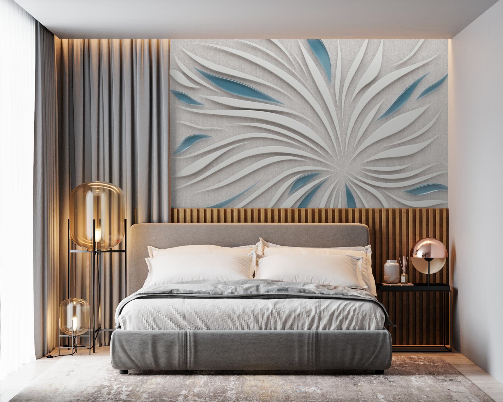 Papier peint lignes en format 3d