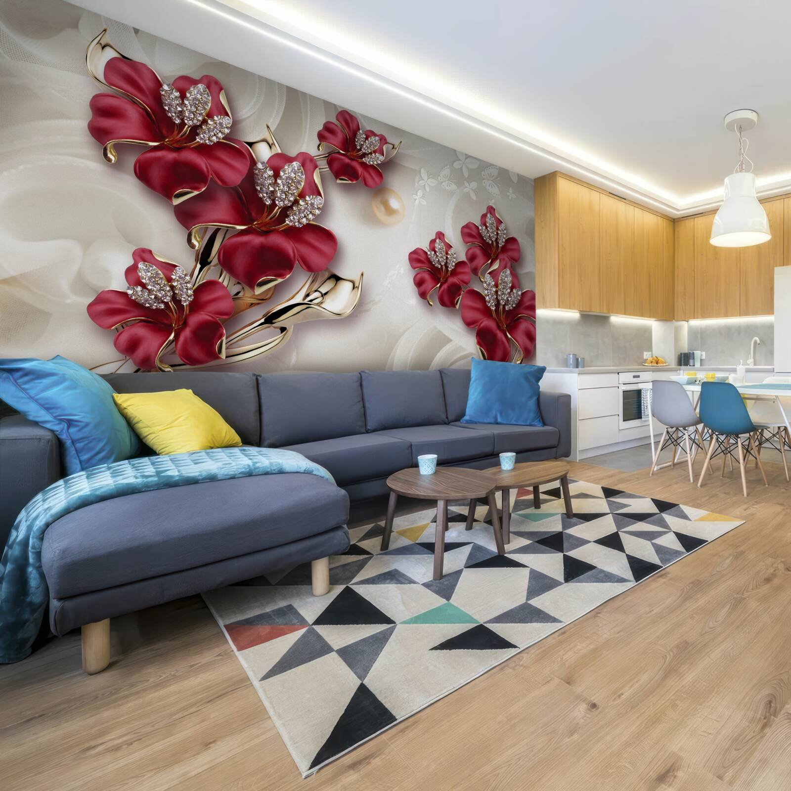 Papier peint paire de plantes