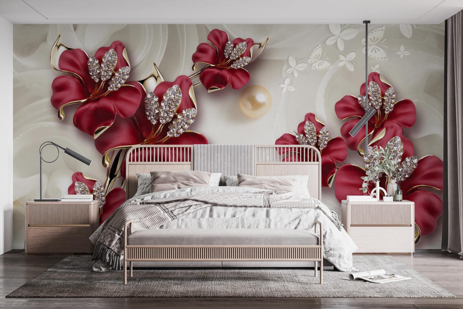 Papier peint paire de plantes