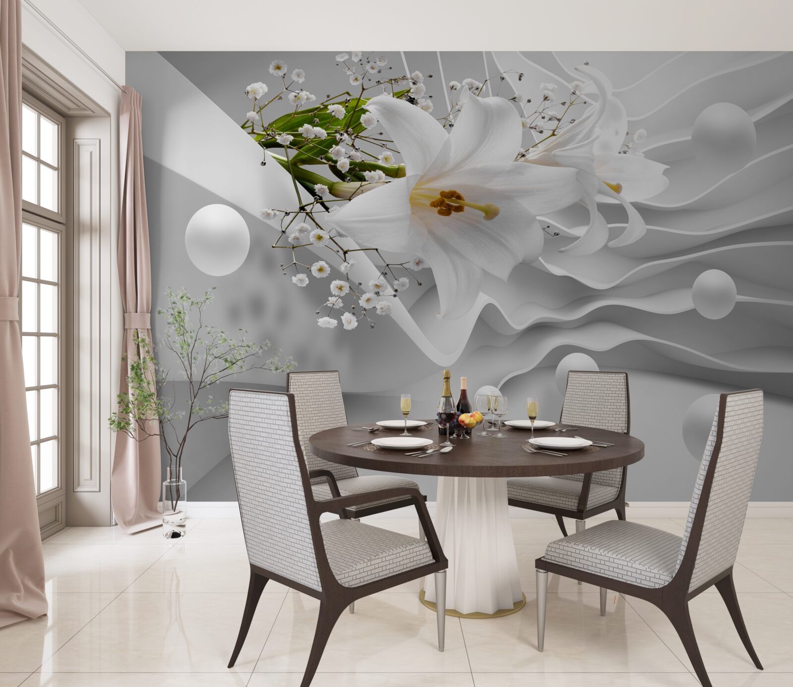 Papier peint Lys de l'espace