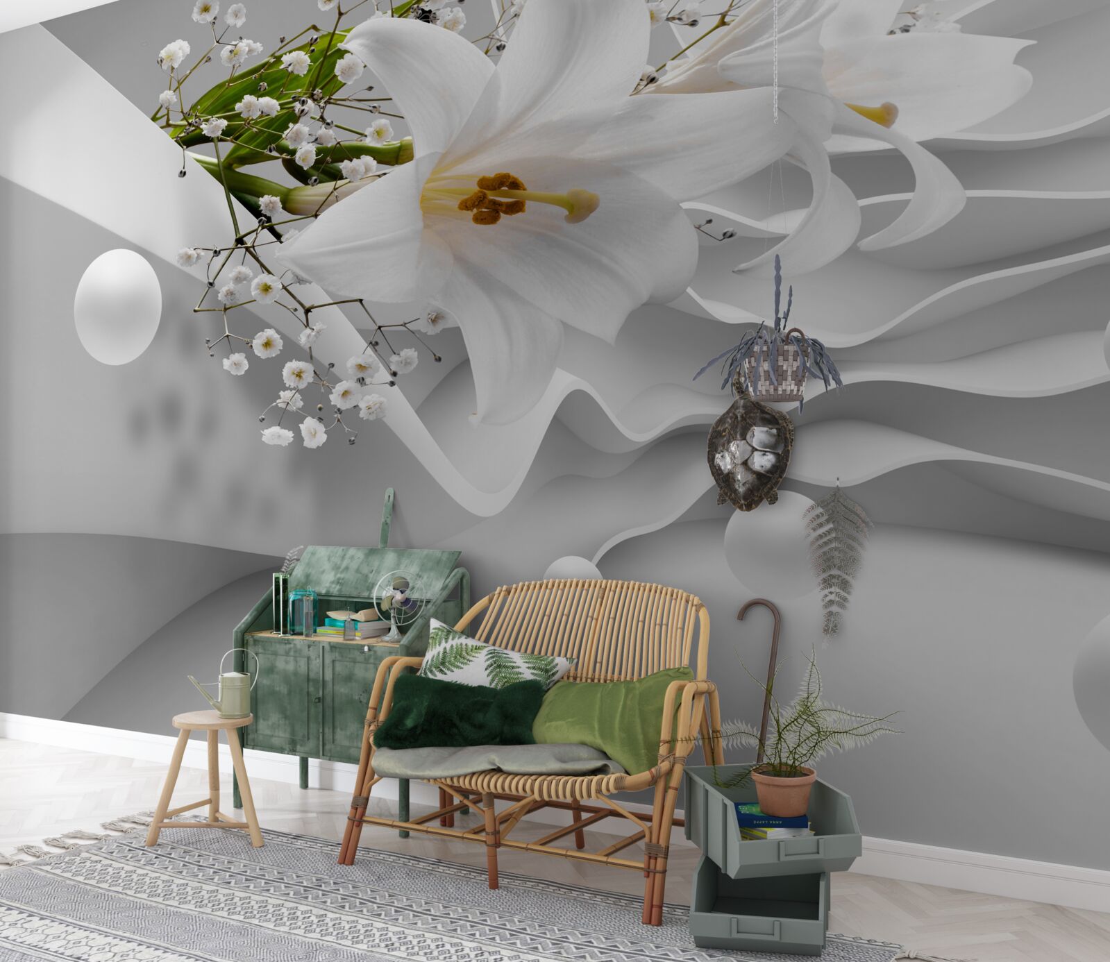 Papier peint Lys de l'espace