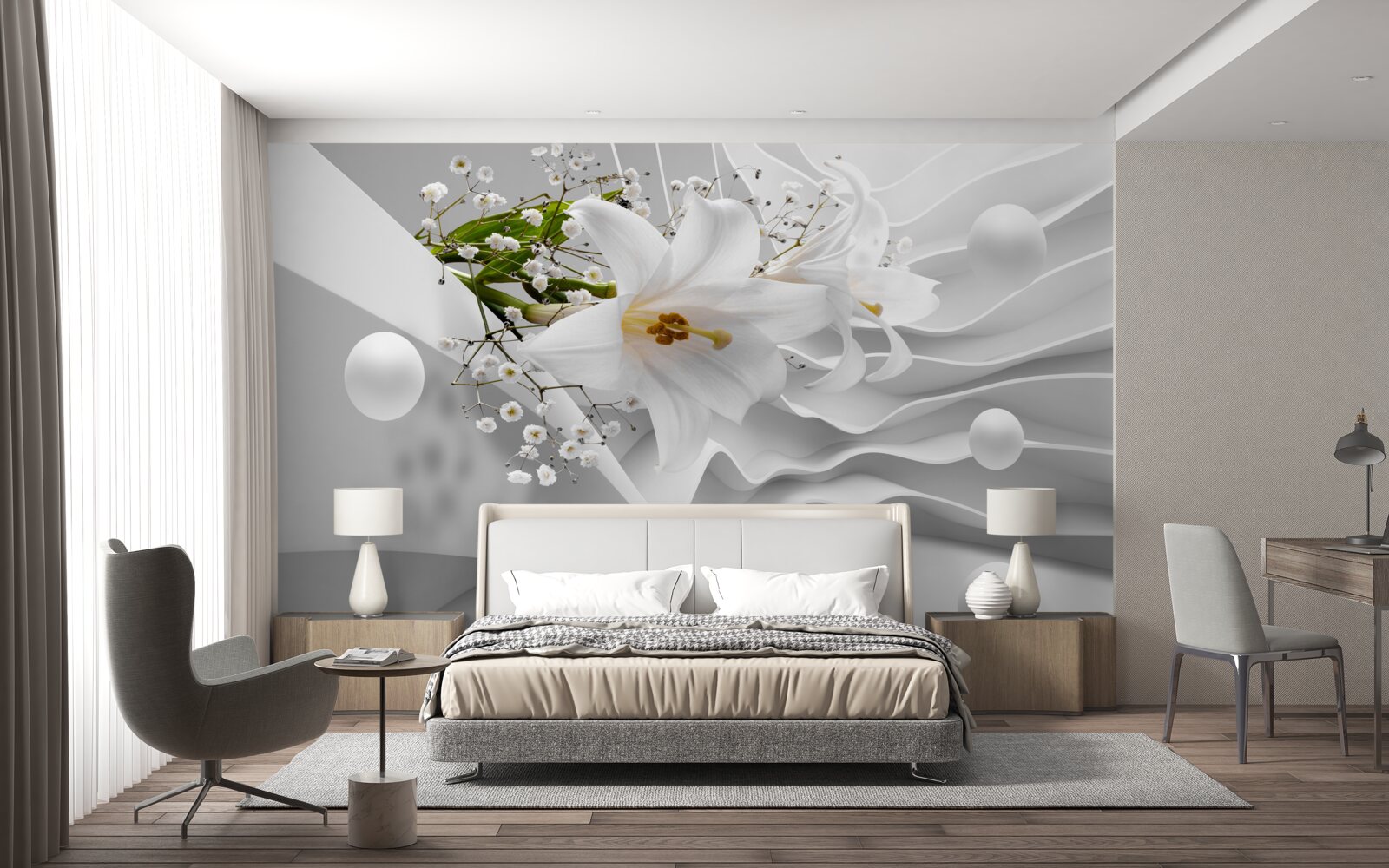 Papier peint Lys de l'espace