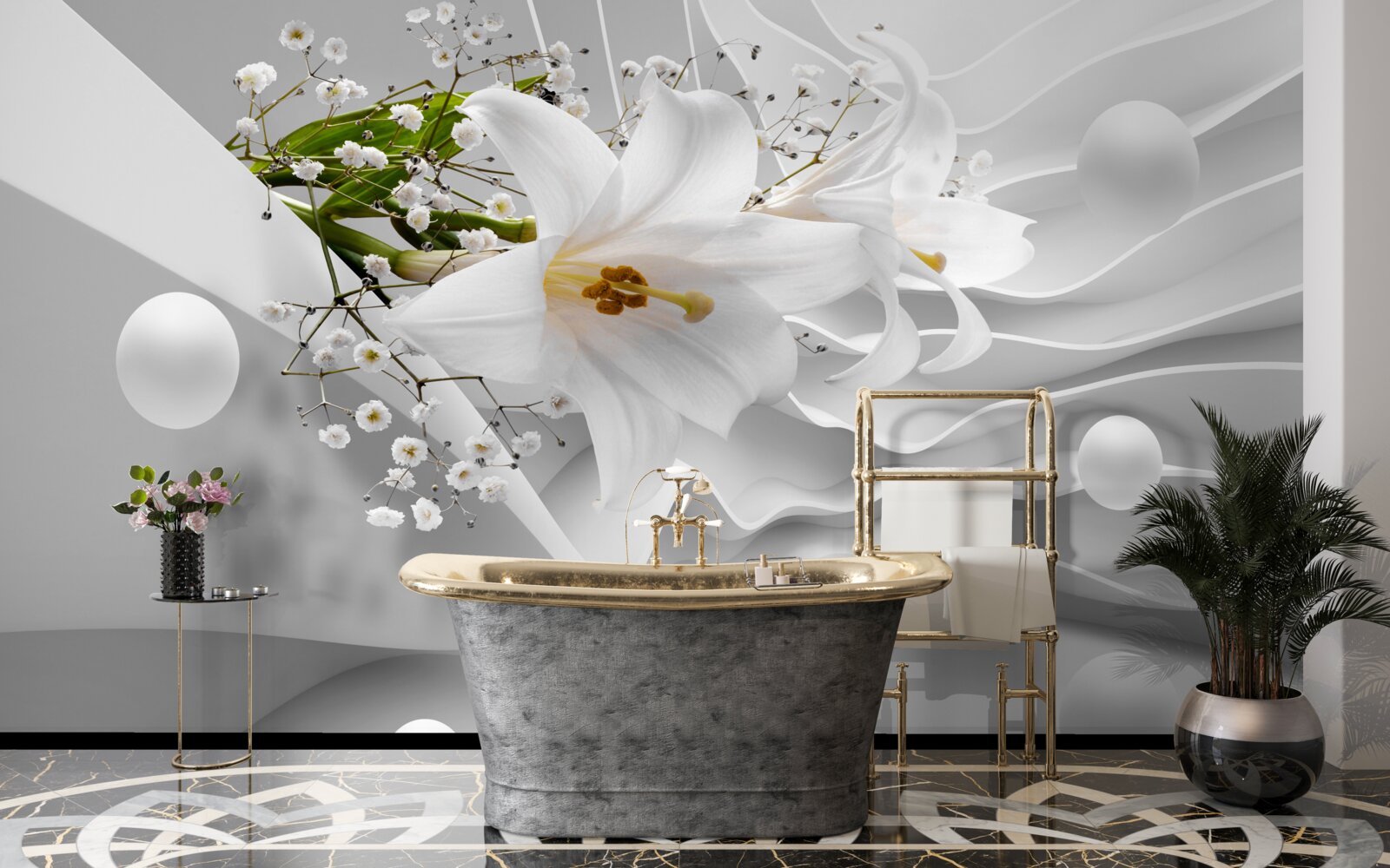 Papier peint Lys de l'espace