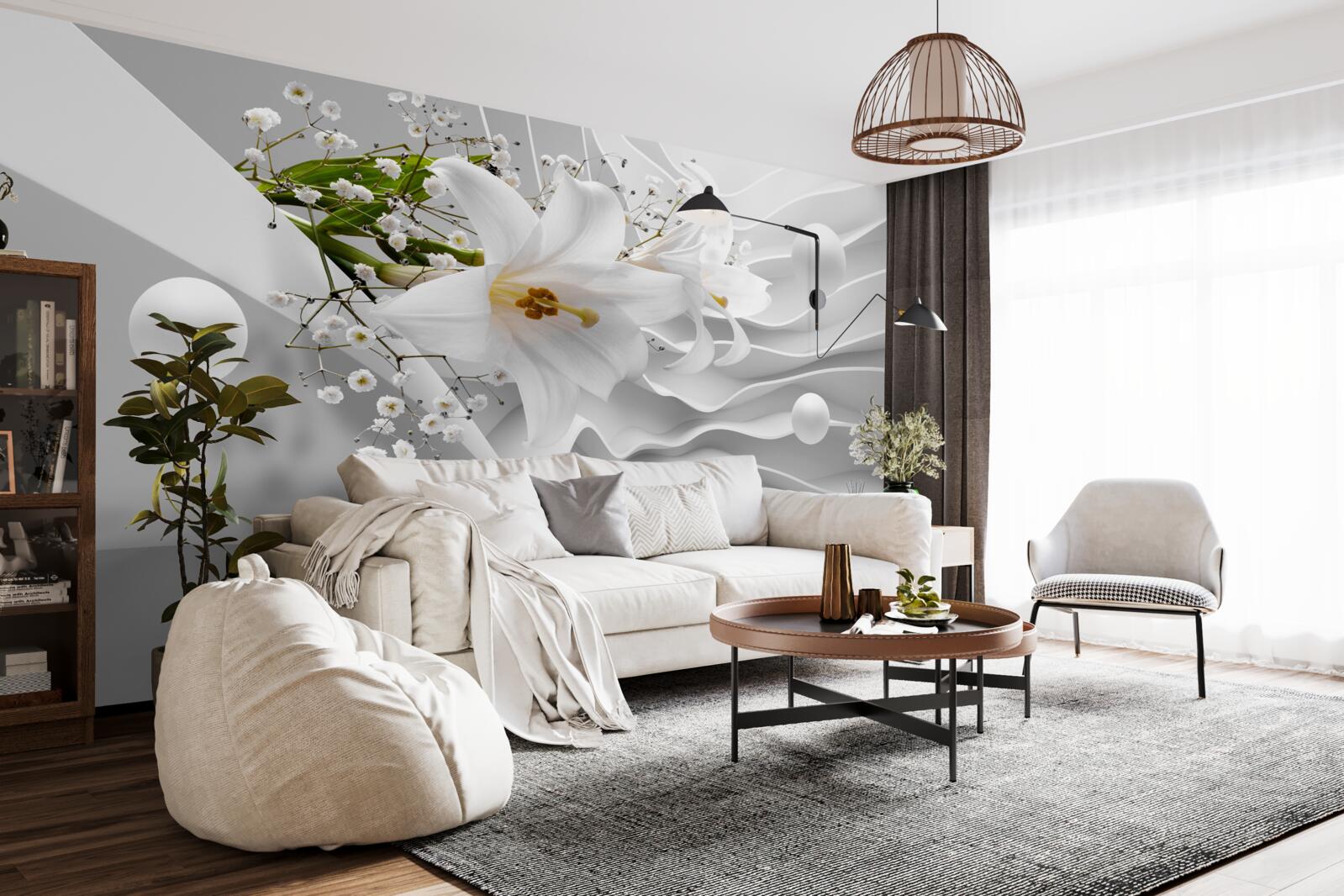 Papier peint Lys de l'espace