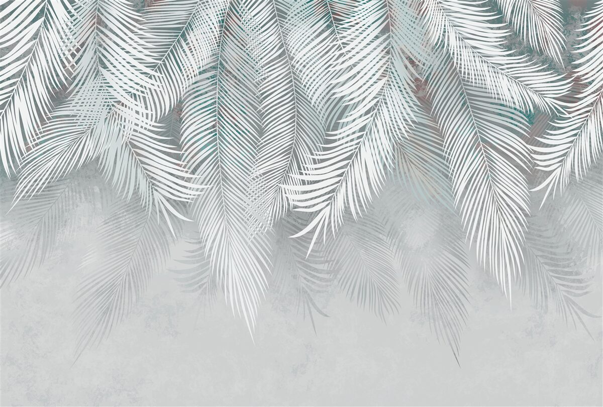 Papier peint feuilles de menthe