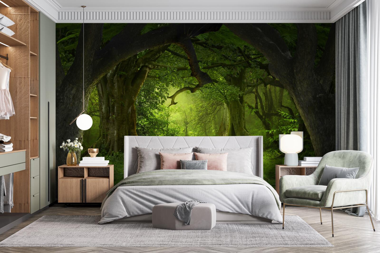 Papier peint une forêt pleine de magie