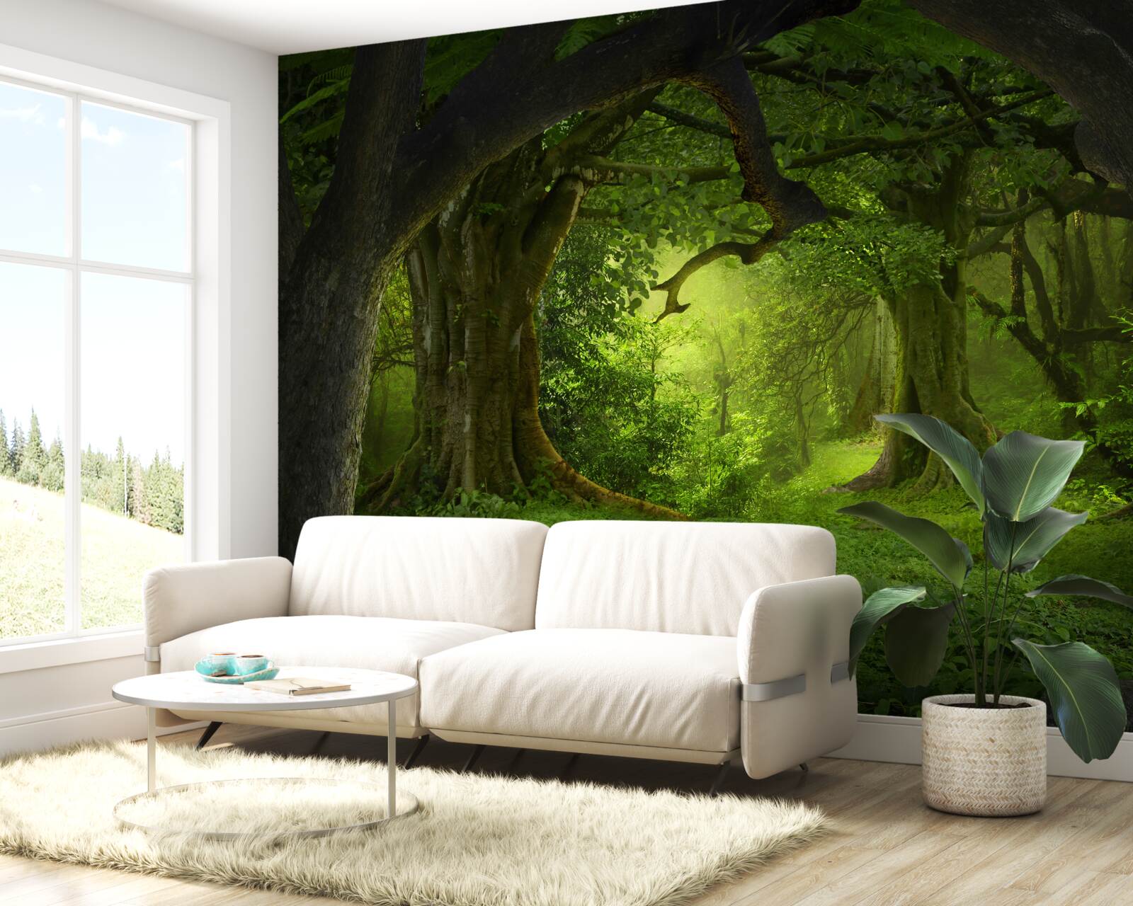 Papier peint une forêt pleine de magie