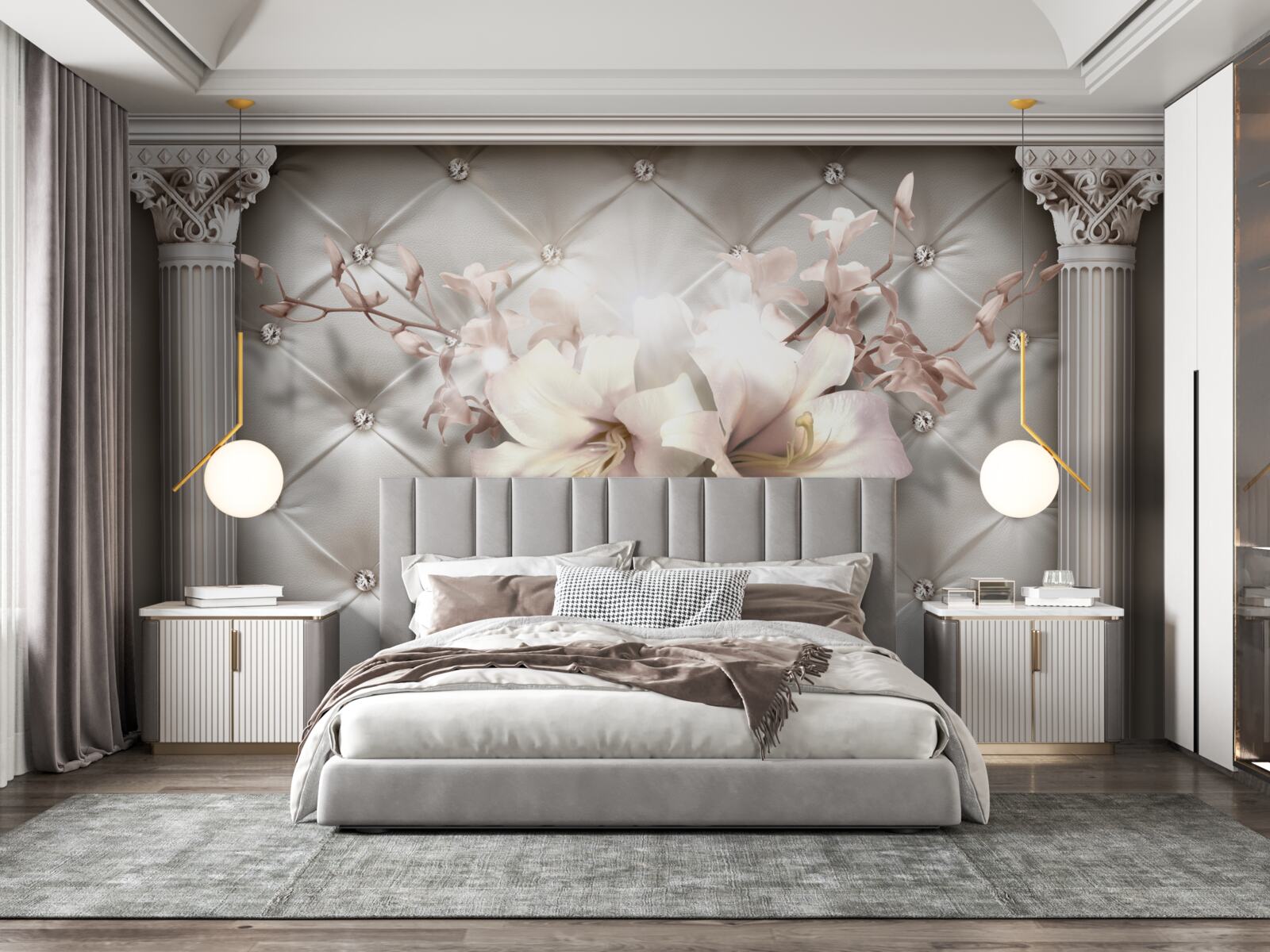 Papier peint Les murs sont décorés de lyle