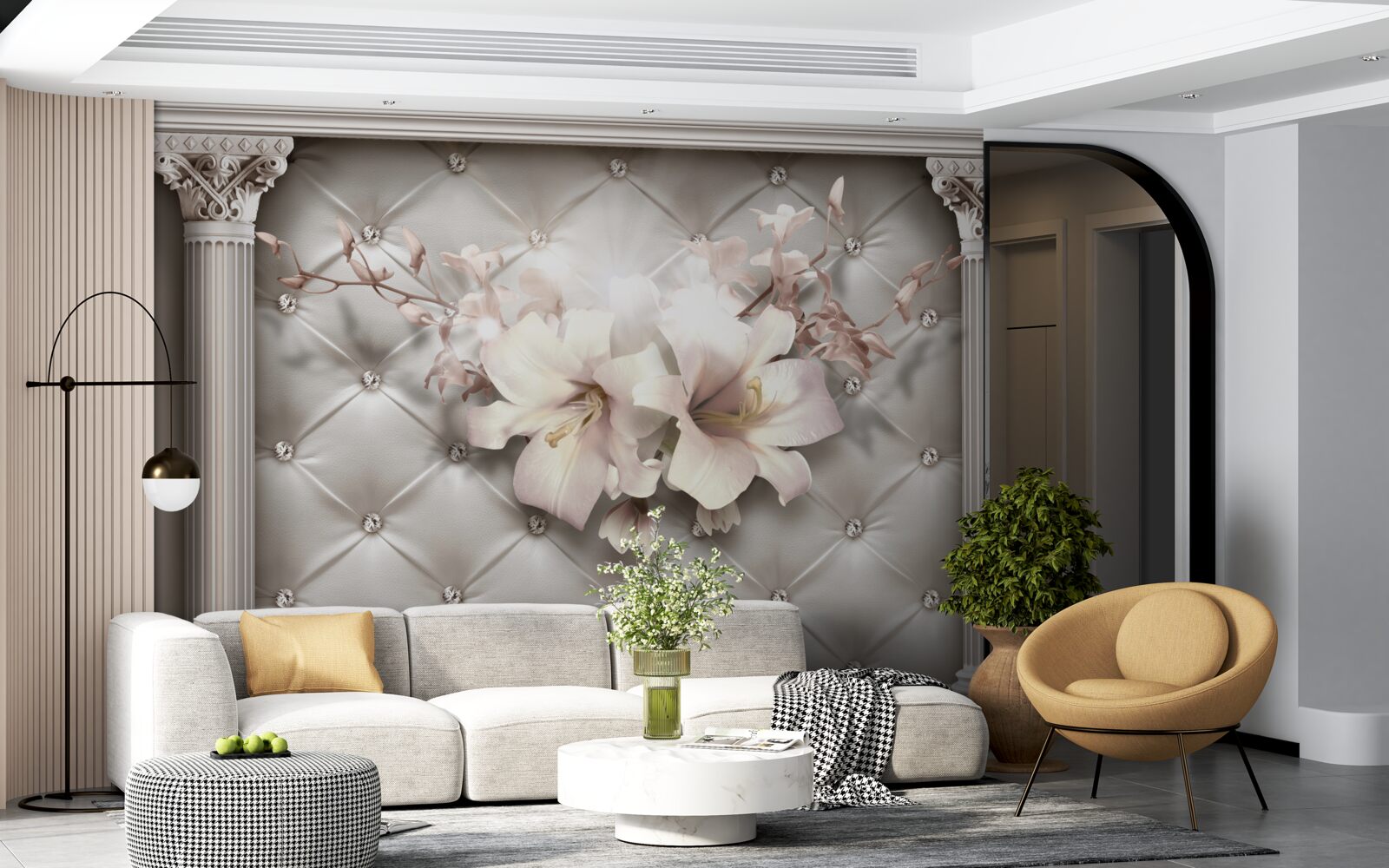 Papier peint Les murs sont décorés de lyle