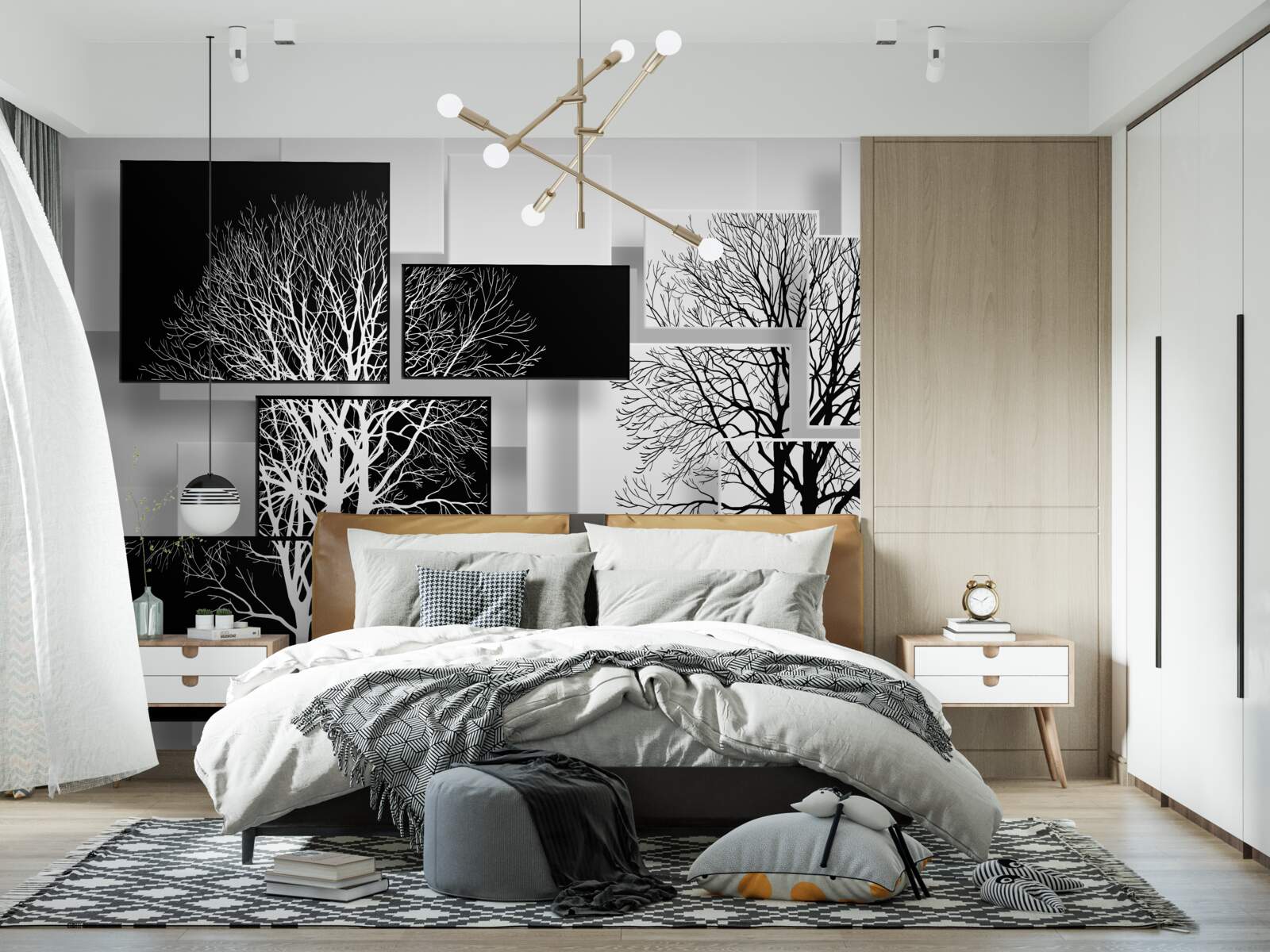 Papier peint les arbres de notre temps