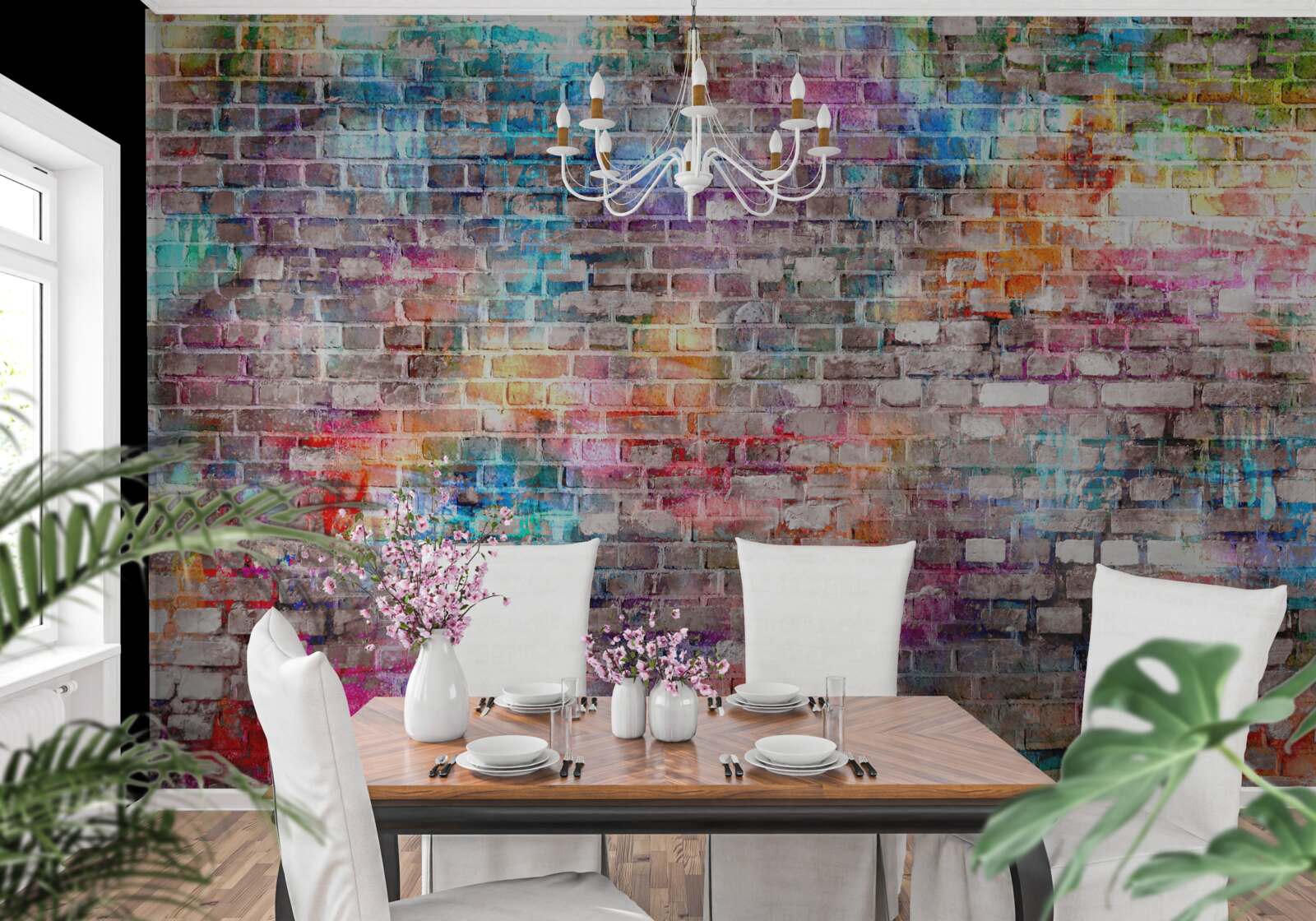 Papier peint Image visuellement riche d'un mur de style grunge, arrière-plan