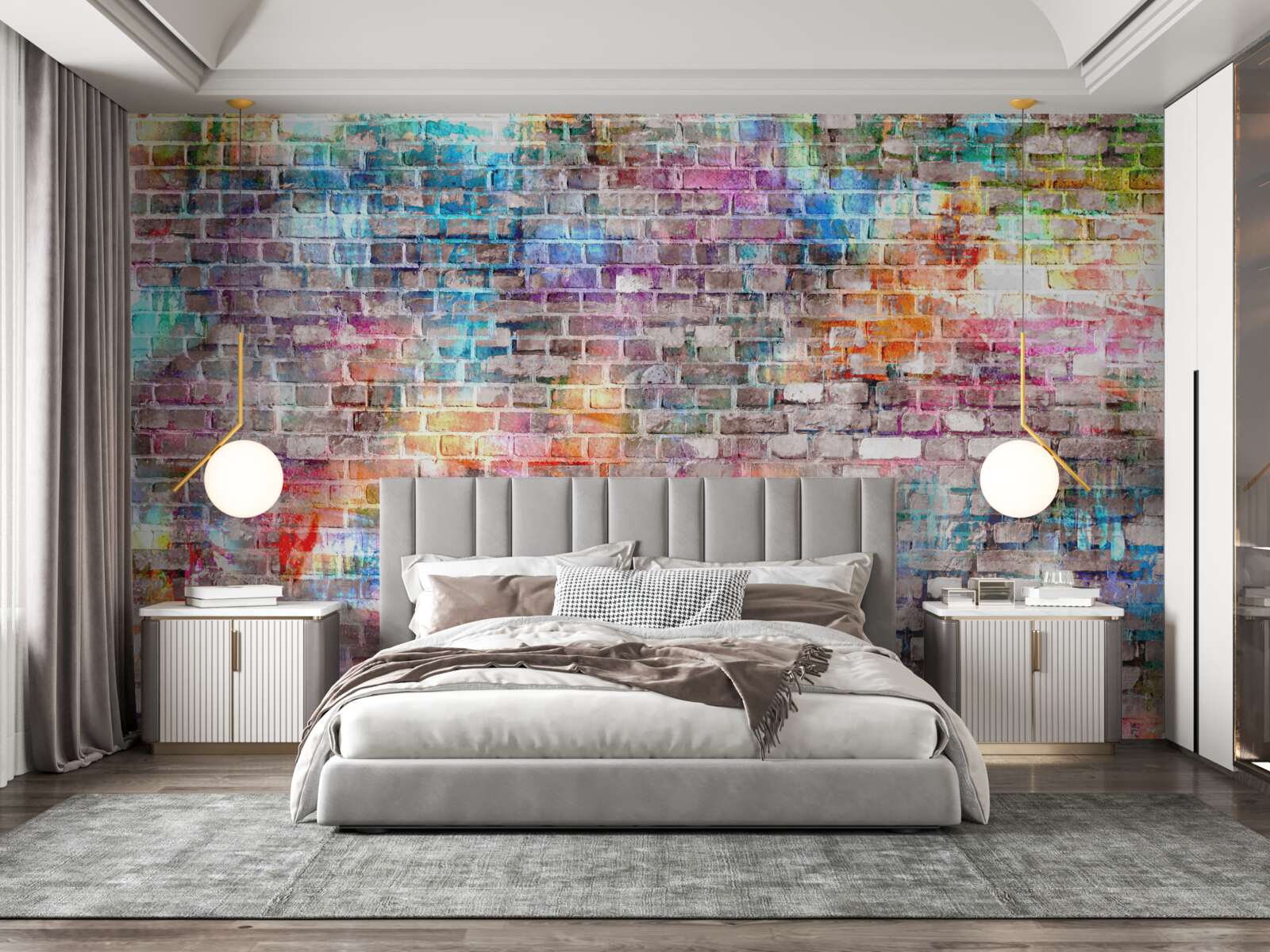 Papier peint Image visuellement riche d'un mur de style grunge, arrière-plan