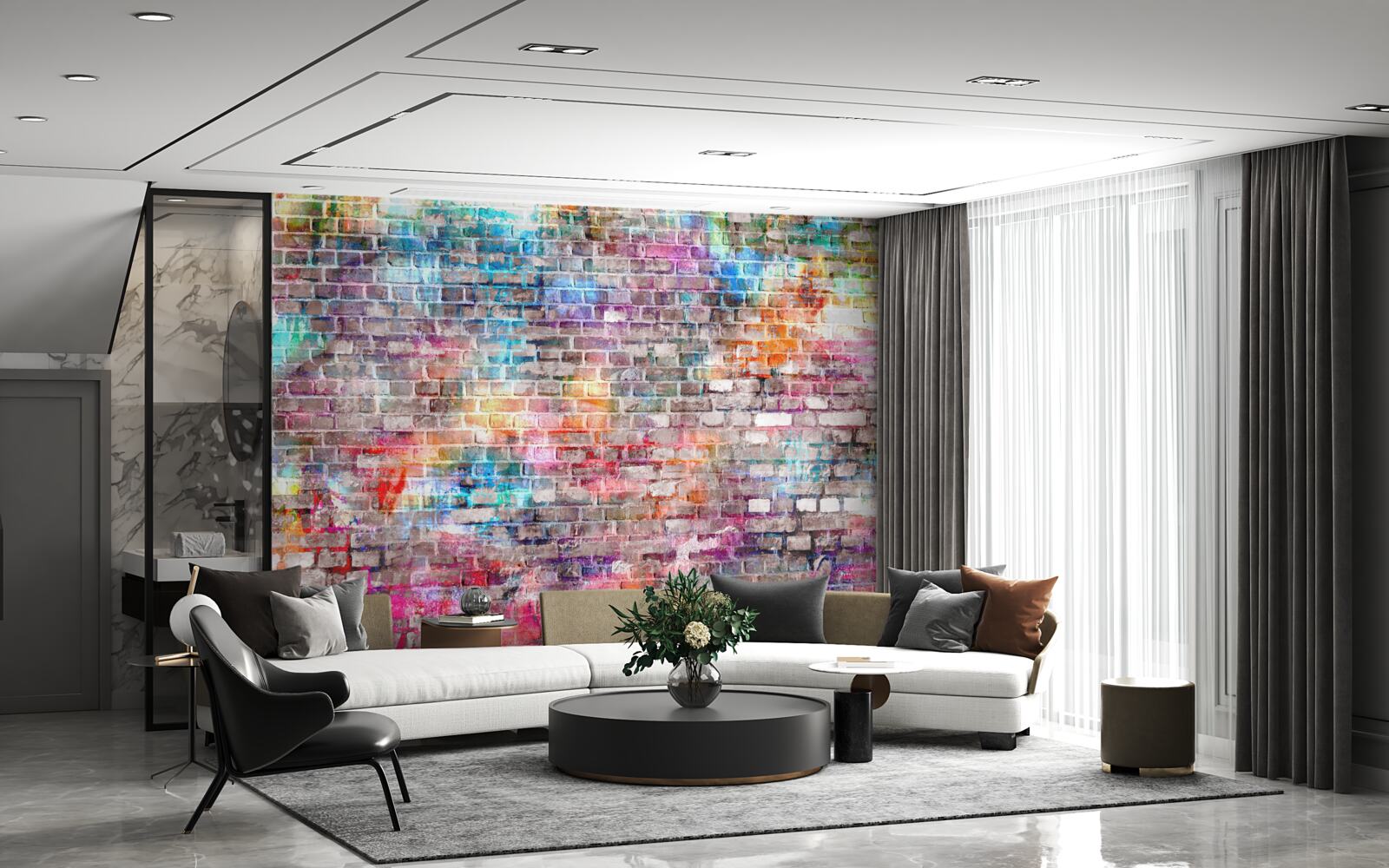 Papier peint Image visuellement riche d'un mur de style grunge, arrière-plan