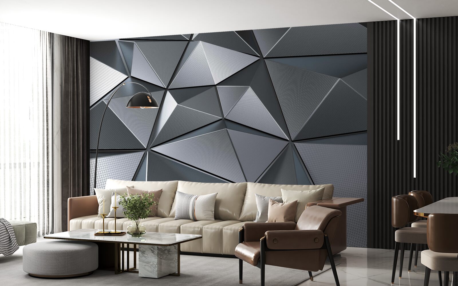 Papier peint Mur en 3D