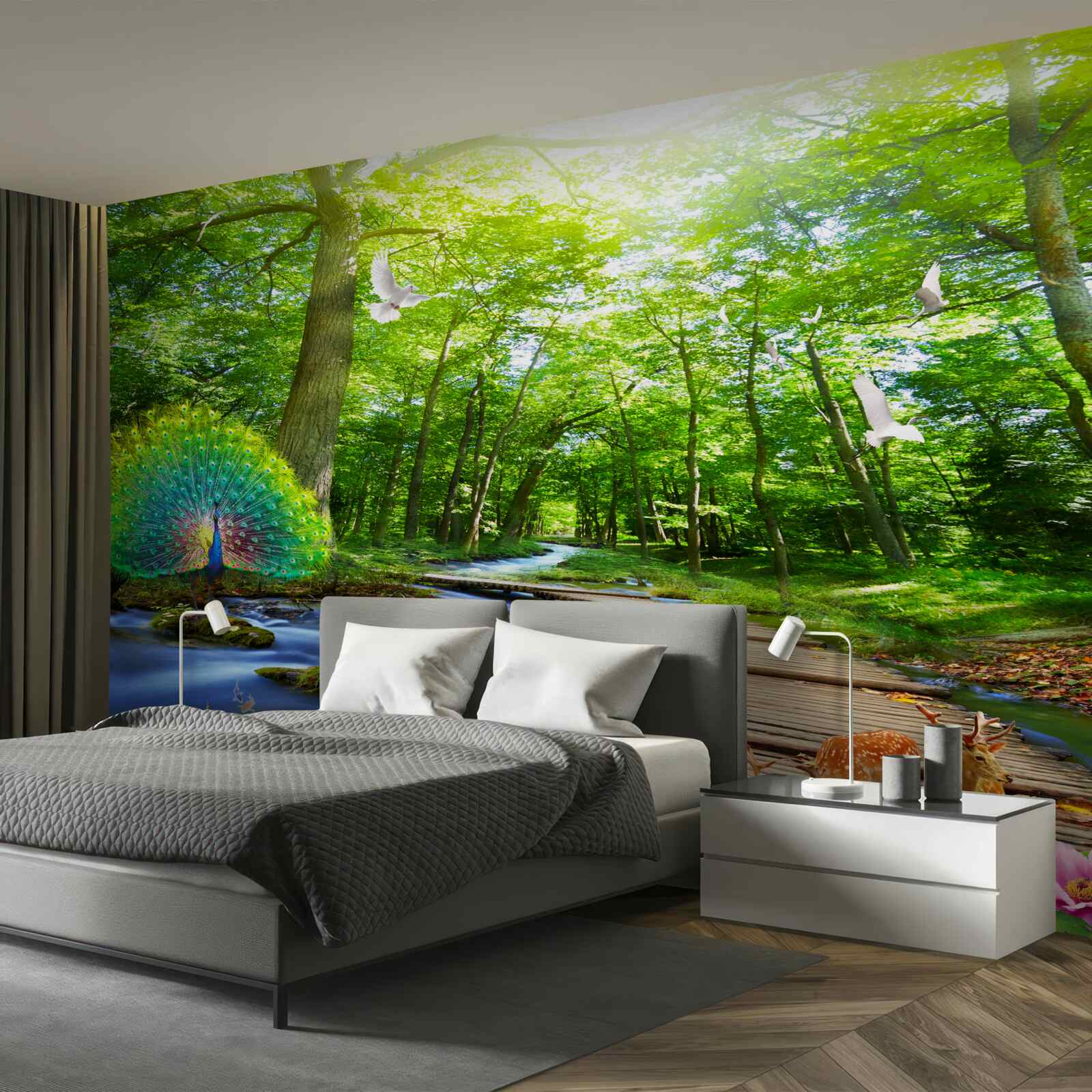 Papier peint créatures de la forêt