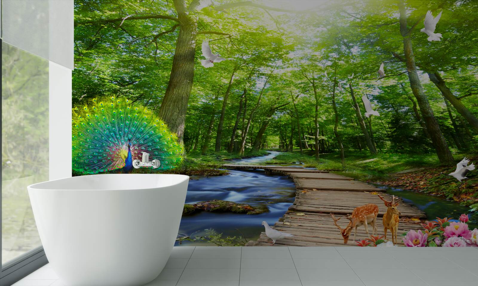 Papier peint créatures de la forêt