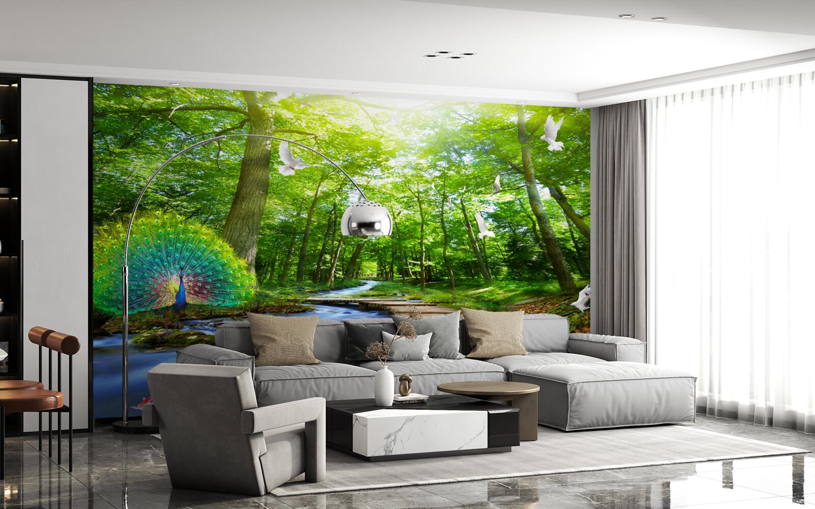 Papier peint créatures de la forêt