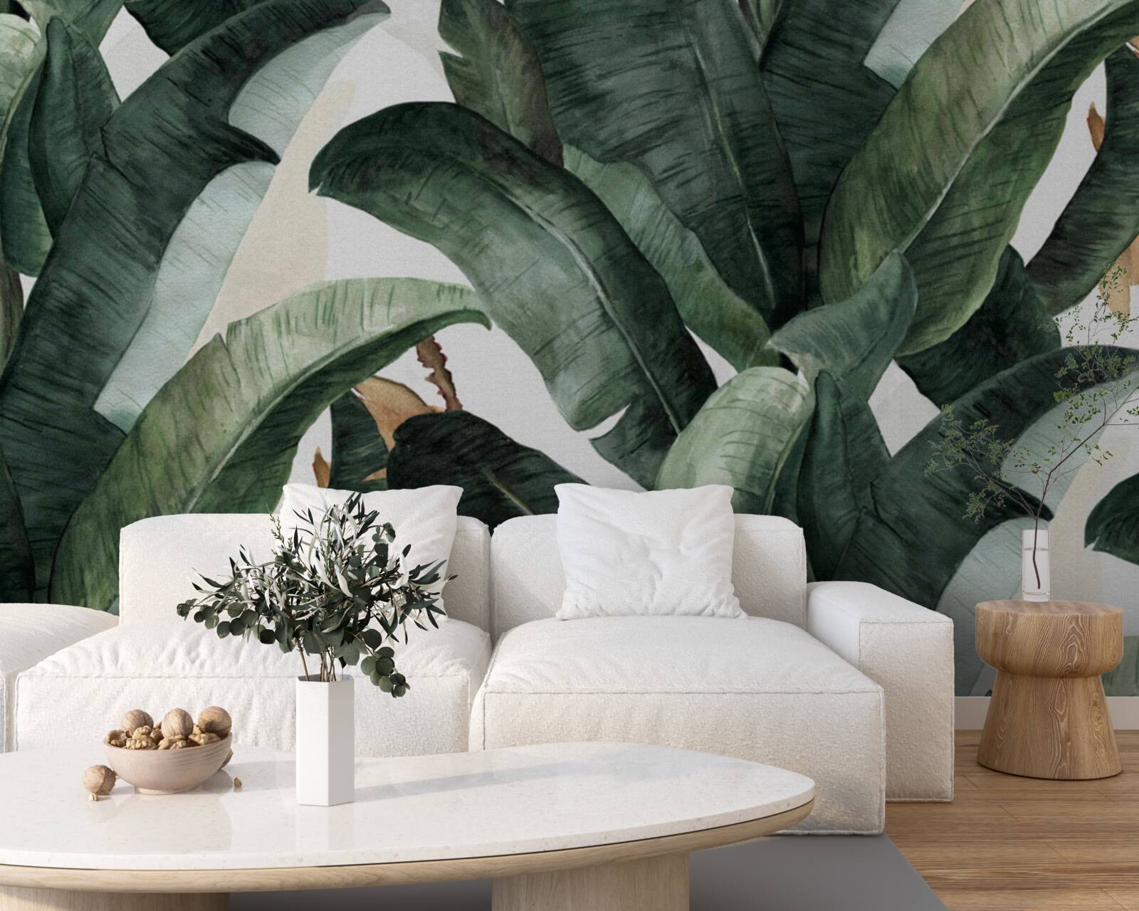 Papier peint vert tropical