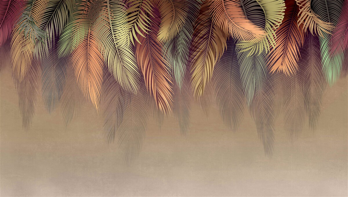 Papier peint papier peint noué avec une plume rose