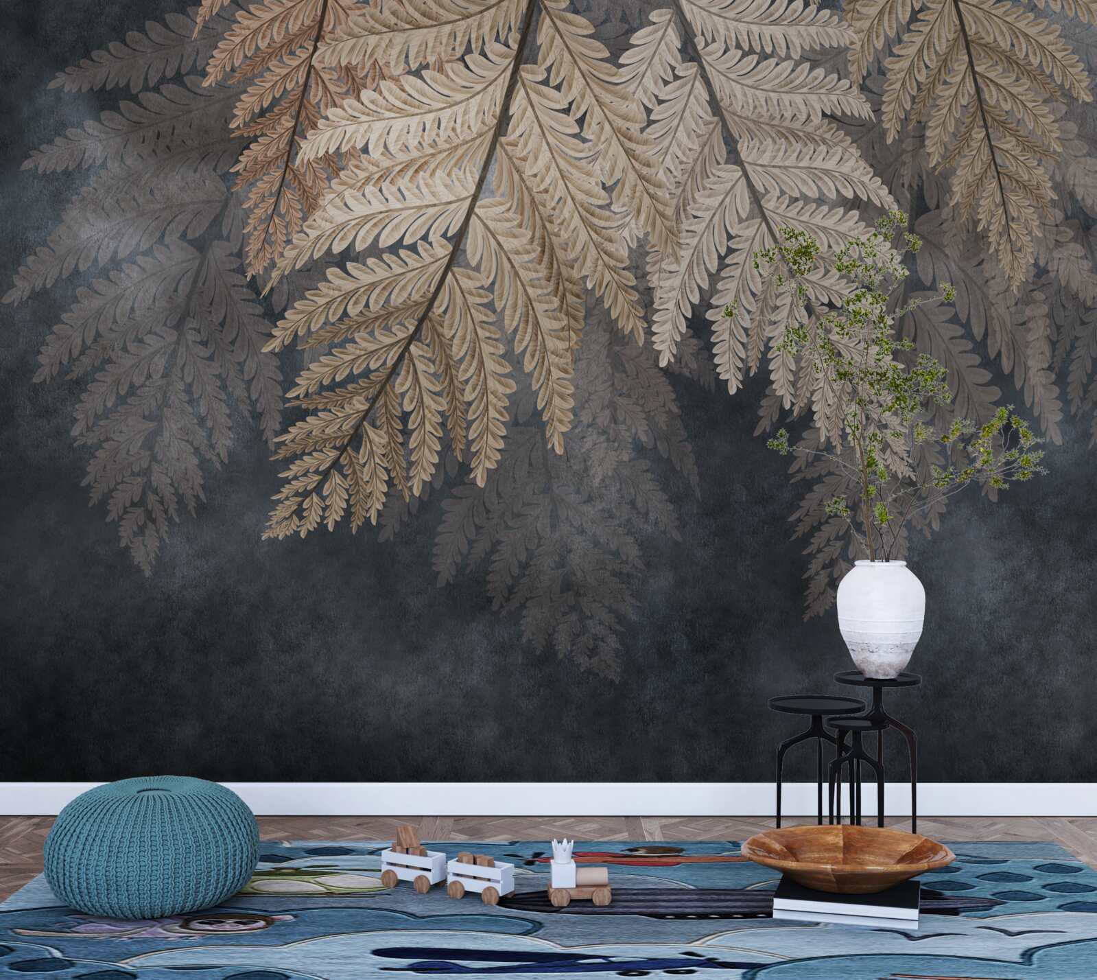 Papier peint feuilles de fougère