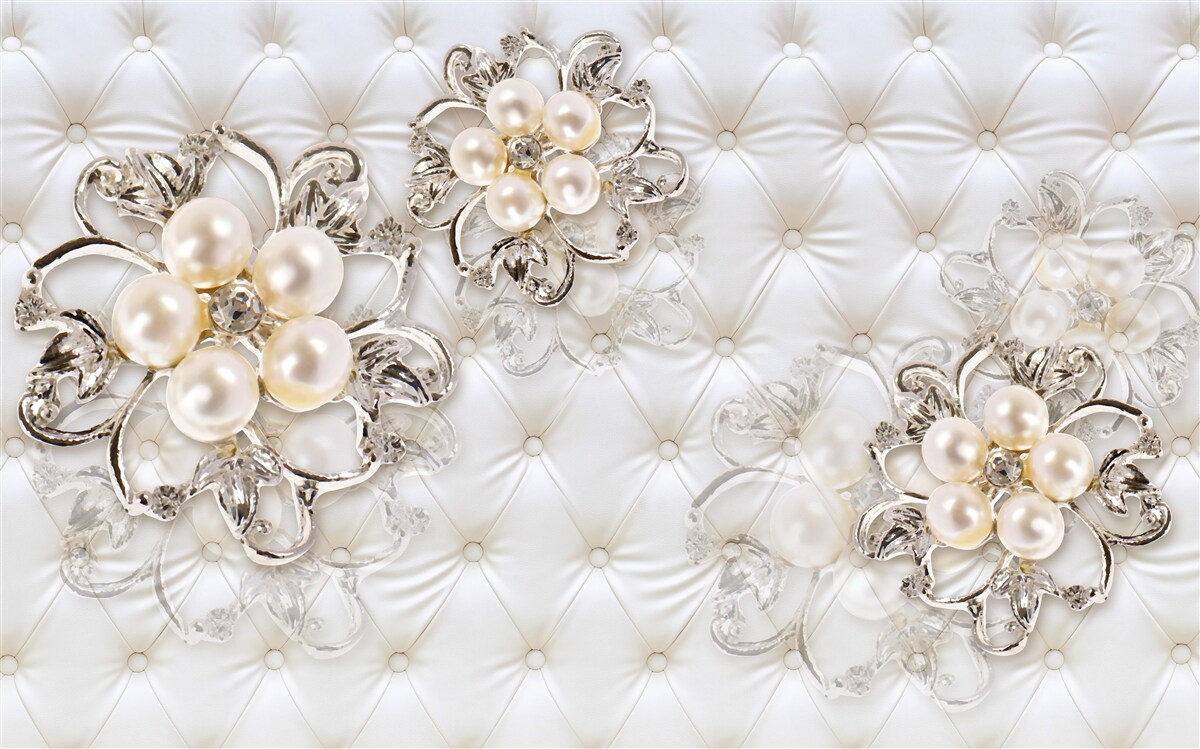 Papier peint tapisserie d'ameublement avec motif floral