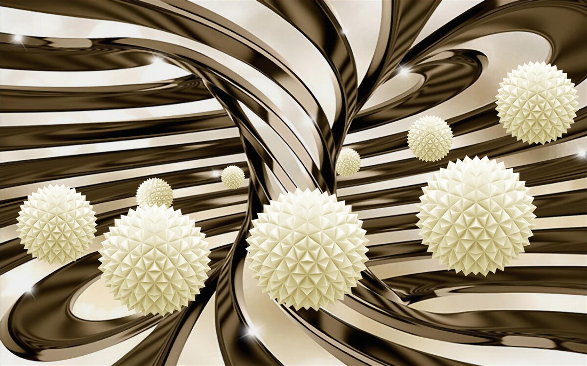 Papier peint sphères dans l'univers