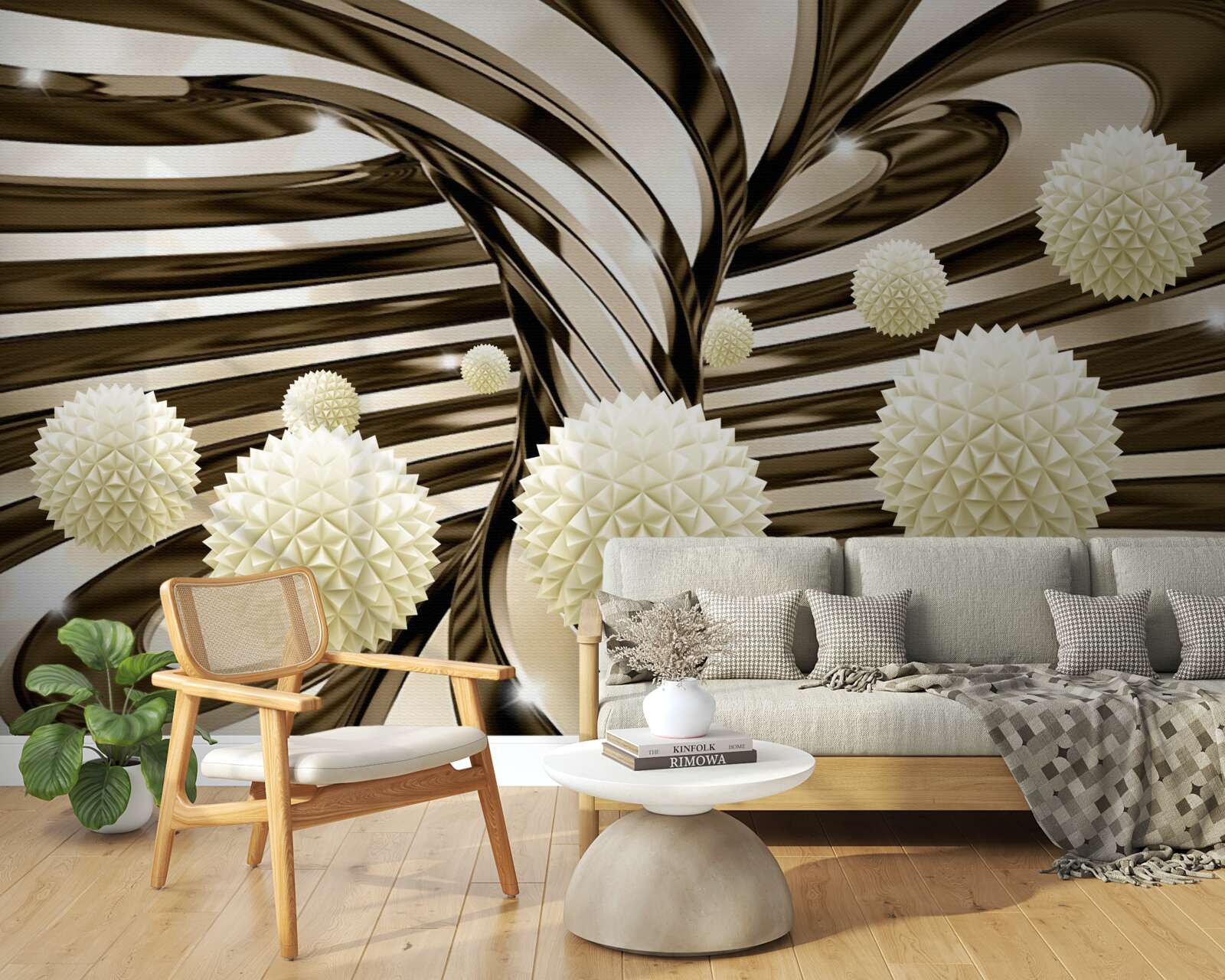 Papier peint sphères dans l'univers