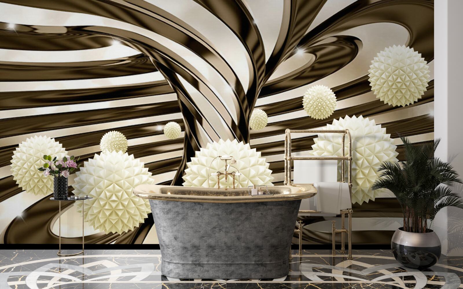 Papier peint sphères dans l'univers