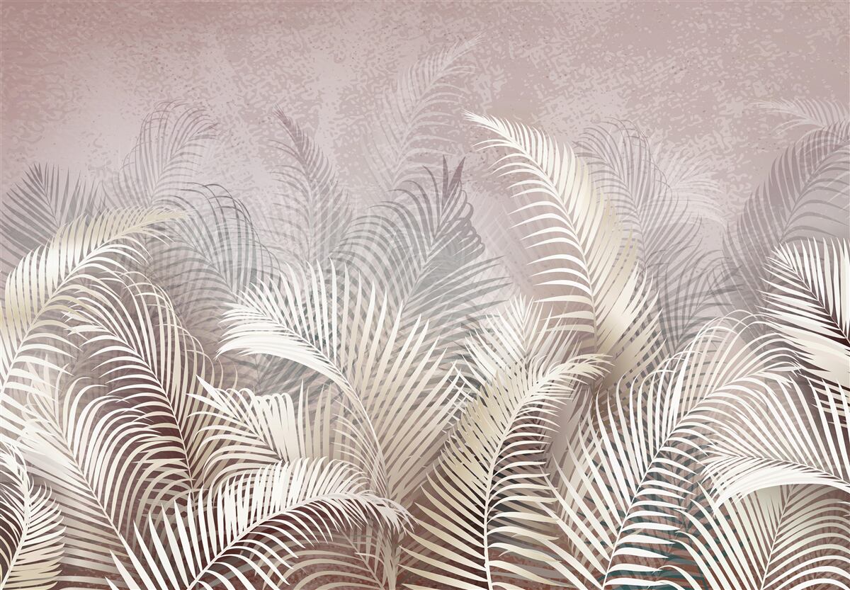 Papier peint feuilles de palmier