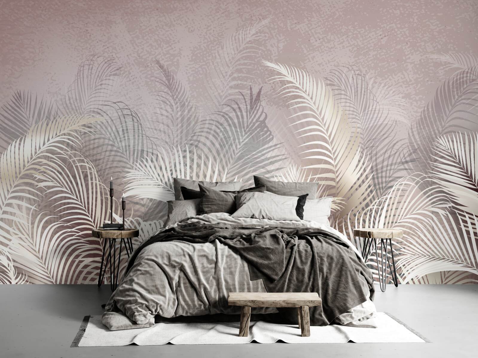 Papier peint feuilles de palmier