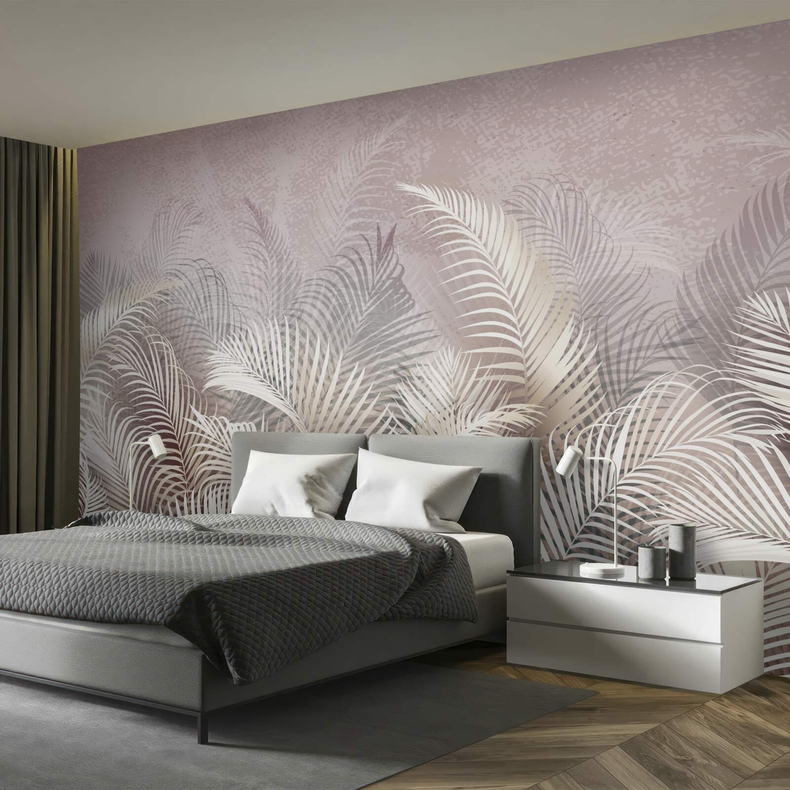 Papier peint feuilles de palmier