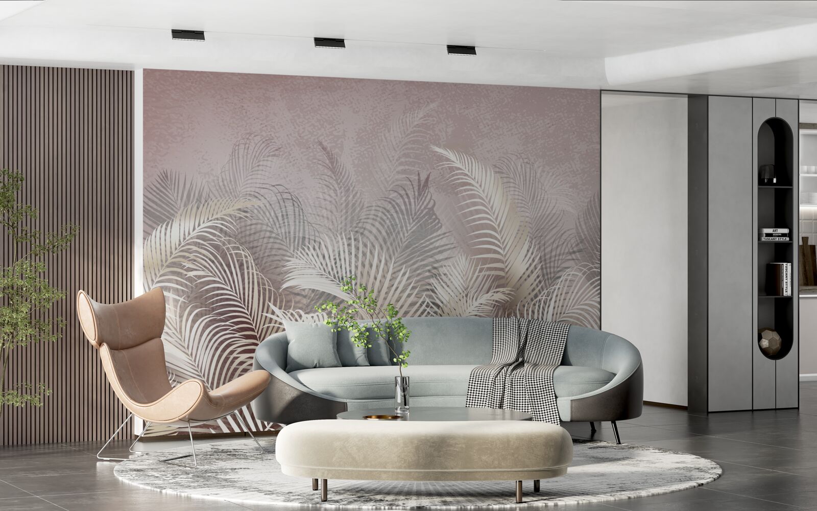 Papier peint feuilles de palmier