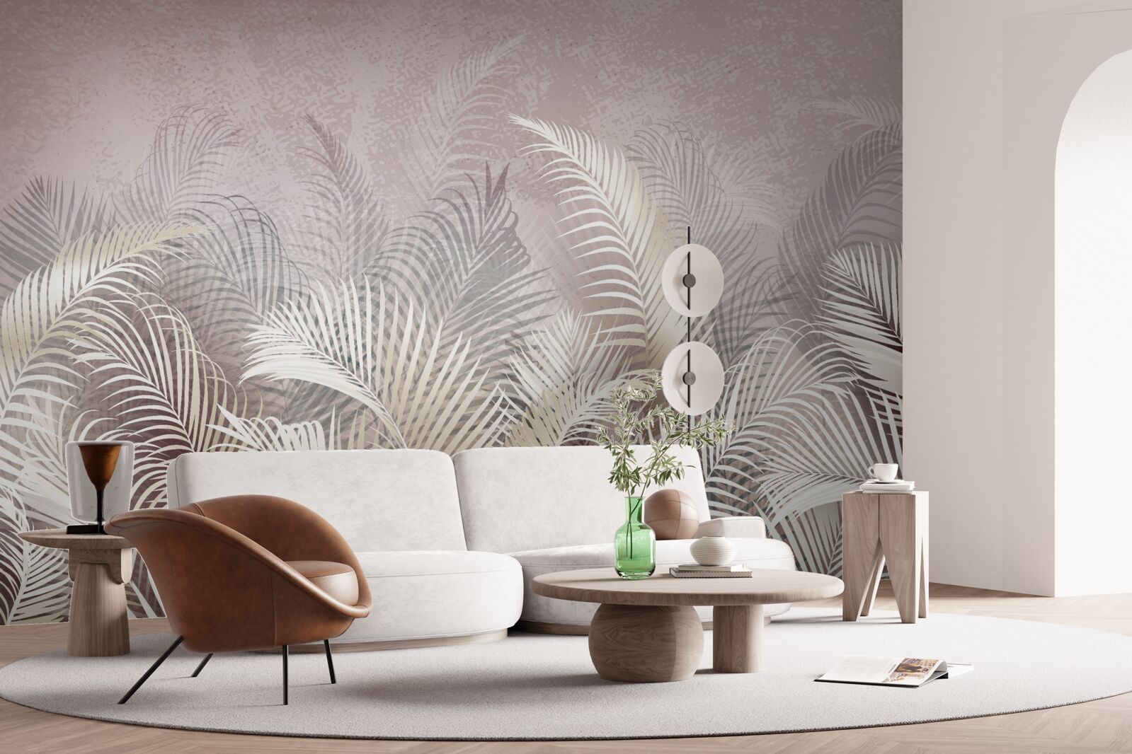 Papier peint feuilles de palmier