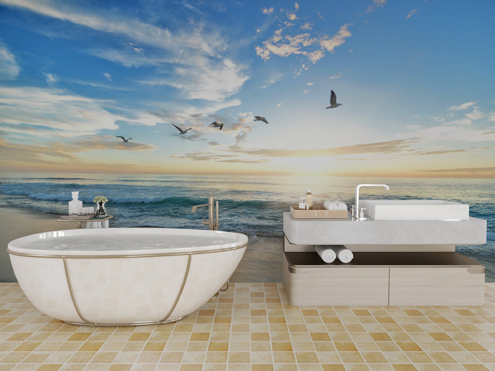 Papier peint un espace maritime charmant