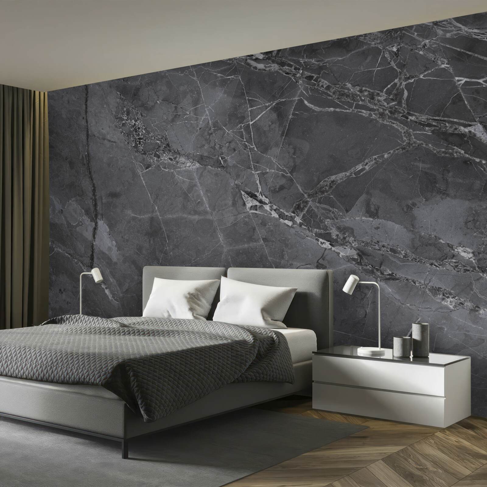 Papier peint marbre foncé