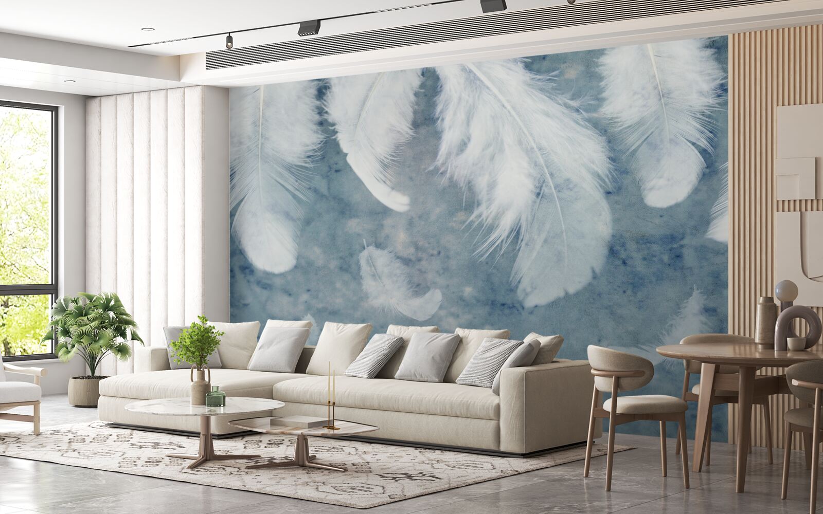 Papier peint le fond bleu met en valeur le stylo