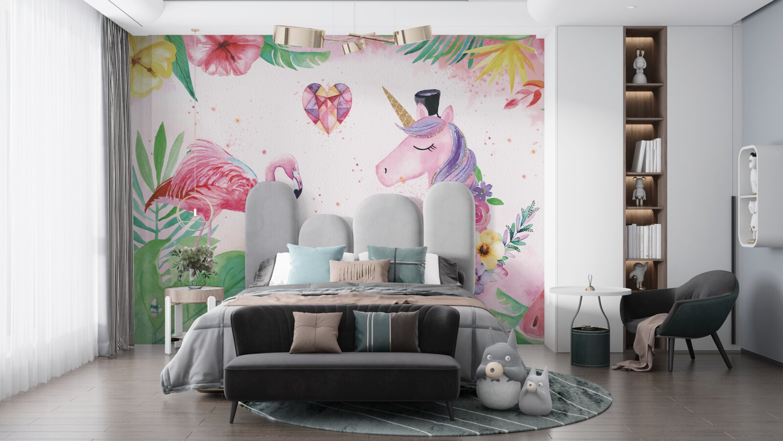 Papier peint des rêves dans les tons roses