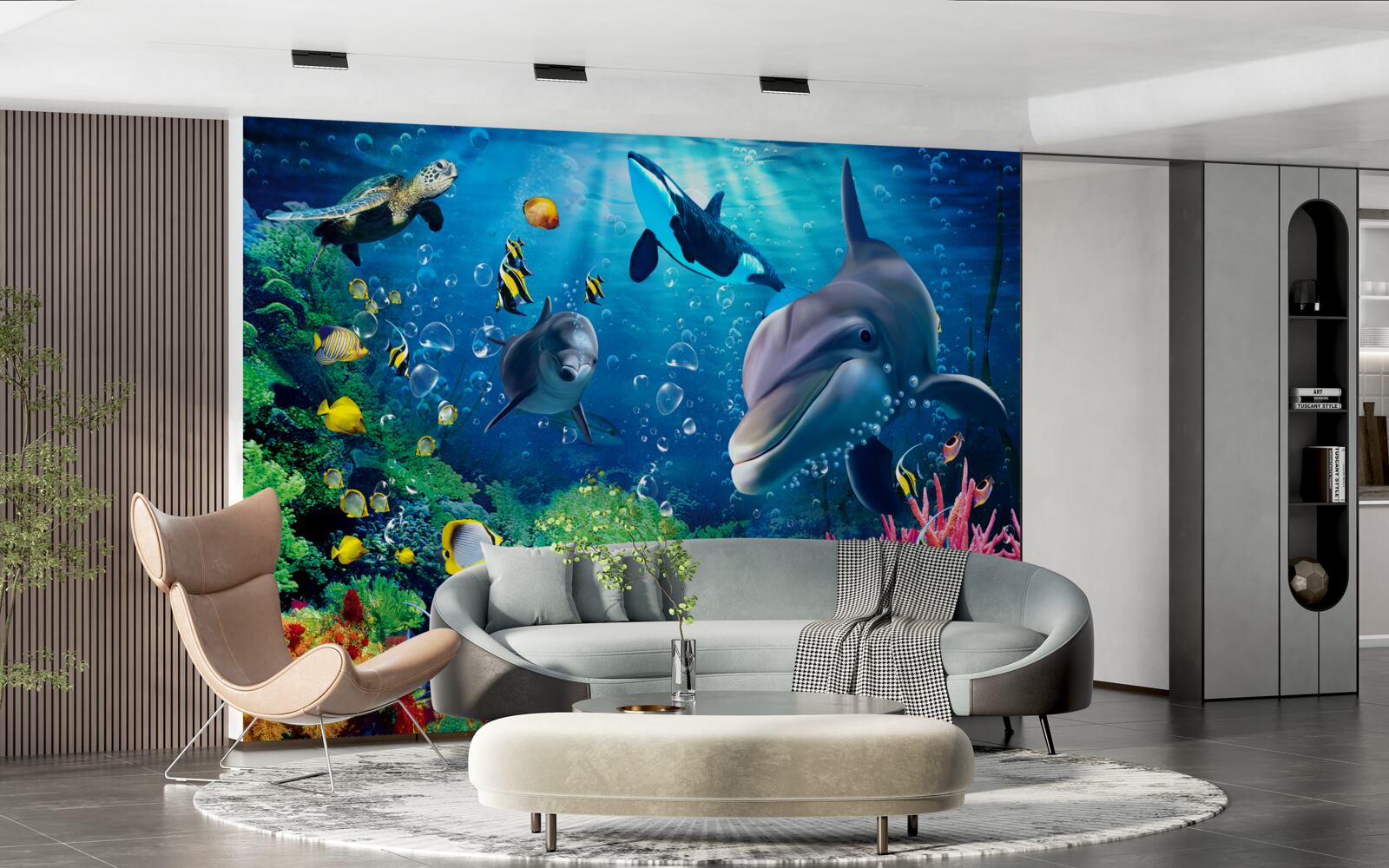 Papier peint les magnifiques profondeurs du royaume sous-marin