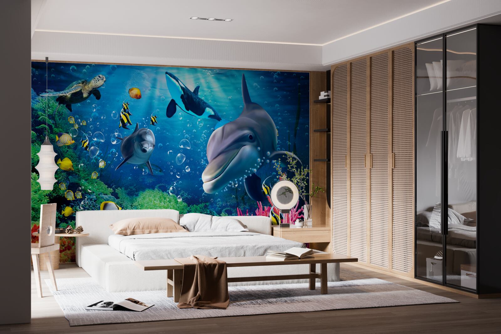 Papier peint les magnifiques profondeurs du royaume sous-marin