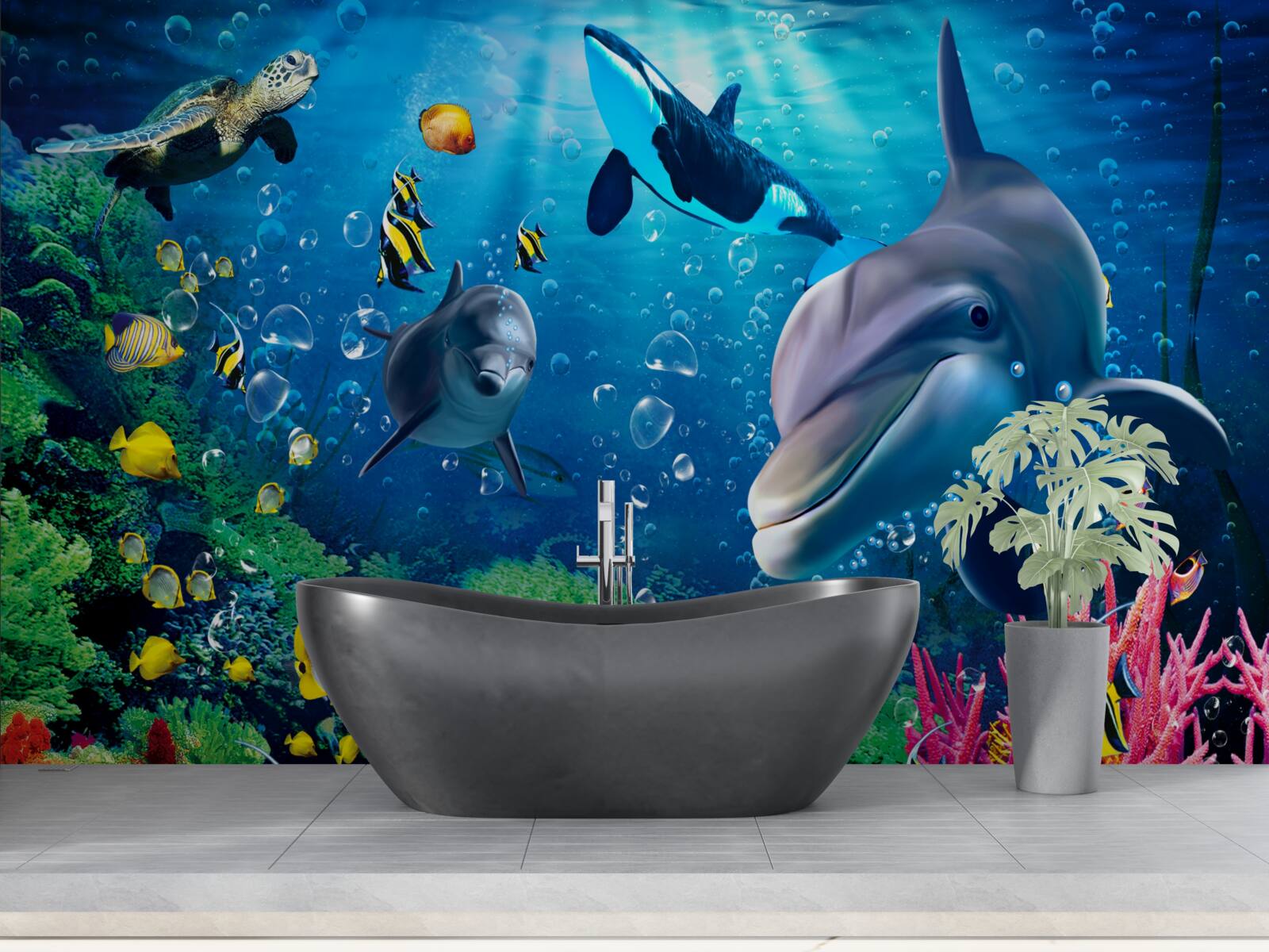 Papier peint les magnifiques profondeurs du royaume sous-marin